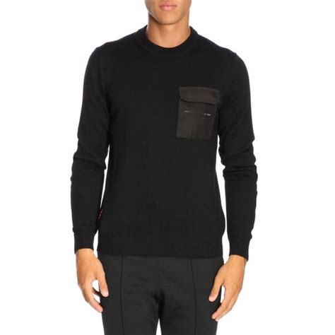 pull prada noir|Pull Prada Noir taille M International en Polyester .